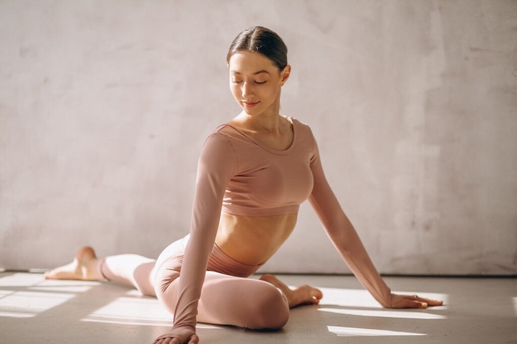 Woman doing stretching